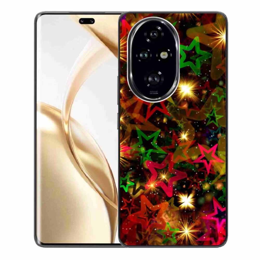 Zselés borítás mmCase a Honor 200 Pro 5G számára - színes csillagok