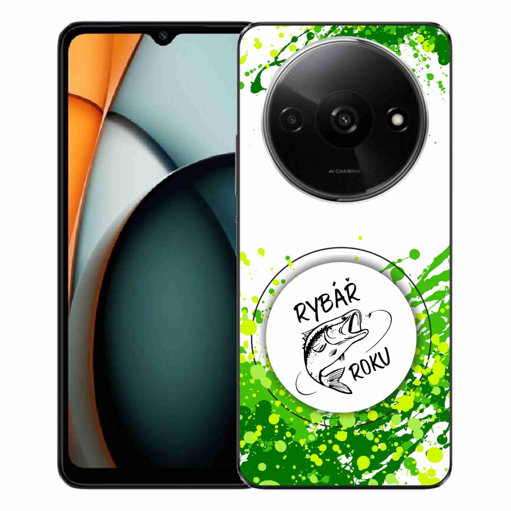 Gél borító mmCase a Xiaomi Redmi A3-hoz - az év halászának fehér háttere