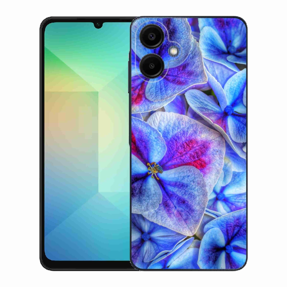 Gél védőhuzat mmCase Samsung Galaxy A06 4G - kék virágok 1