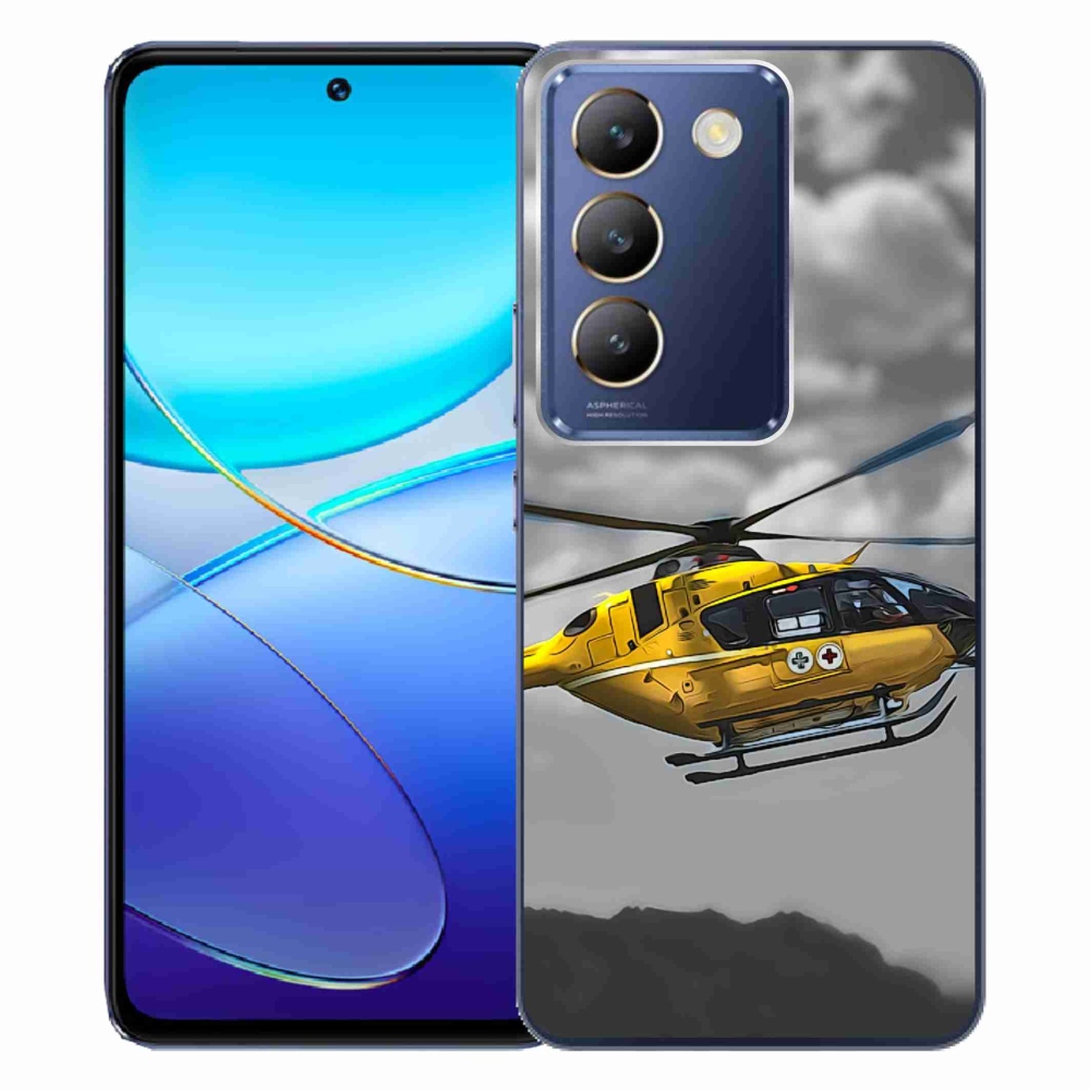 Gél borítás mmCase Vivo V40 SE 4G/5G - sárga helikopterhez