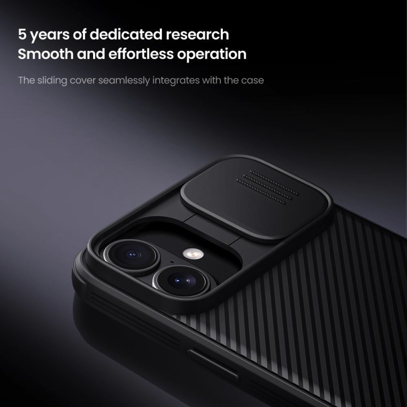 Nillkin CamShield PRO mágneses hátlap Apple iPhone 16-hoz Fekete
