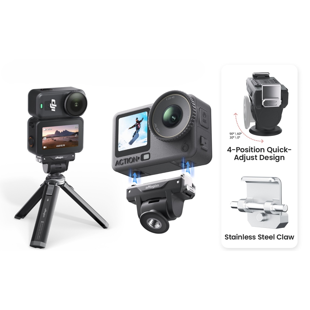 AMAGISN Kétoldalas, állítható gyorskioldó adapter DJI Osmo Action 6-hoz