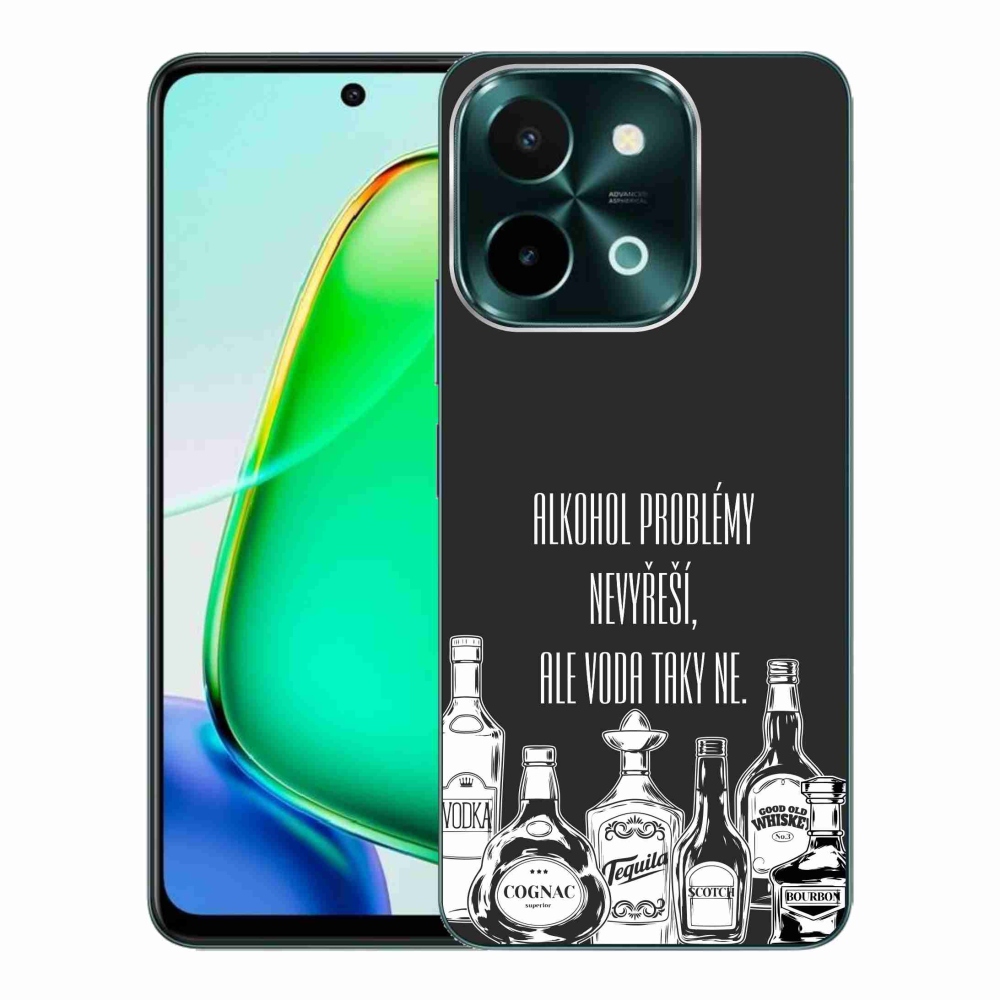 Gél borító mmCase a Vivo Y28-hoz - vicces szöveg fekete háttérrel