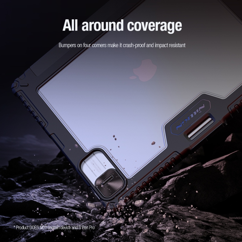 Nillkin Bumper PRO Védő állvány tok többszögű iPad Pro 12.9 2020/2021/2022/ Air 13 2024 fekete