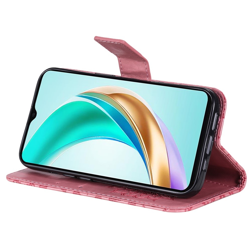 Napraforgó könyvtáska Honor X6b készülékhez - rózsaszín