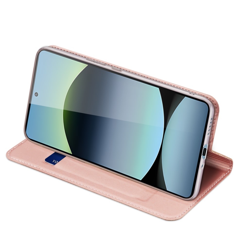 DUX könyv tok Xiaomi Redmi Note 14S-hez - rózsaarany színben