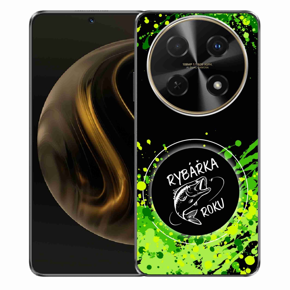 Gél borító mmCase a Huawei Nova 12i - az év horgásza fekete háttérrel