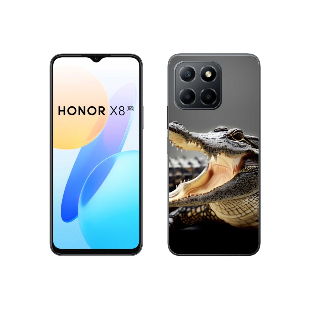 Zselés borítás mmCase a Honor X8 5G/70 Lite 5G számára - krokodil