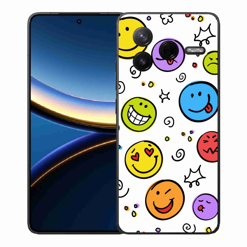 Gél borítás mmCase a Xiaomi Poco F7 Pro számára - smiley-k