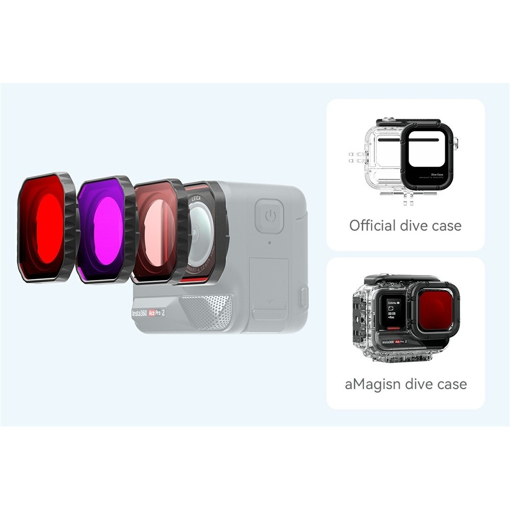 AMAGISN Red búvárszűrő Insta360 Ace Pro 2 kamerához