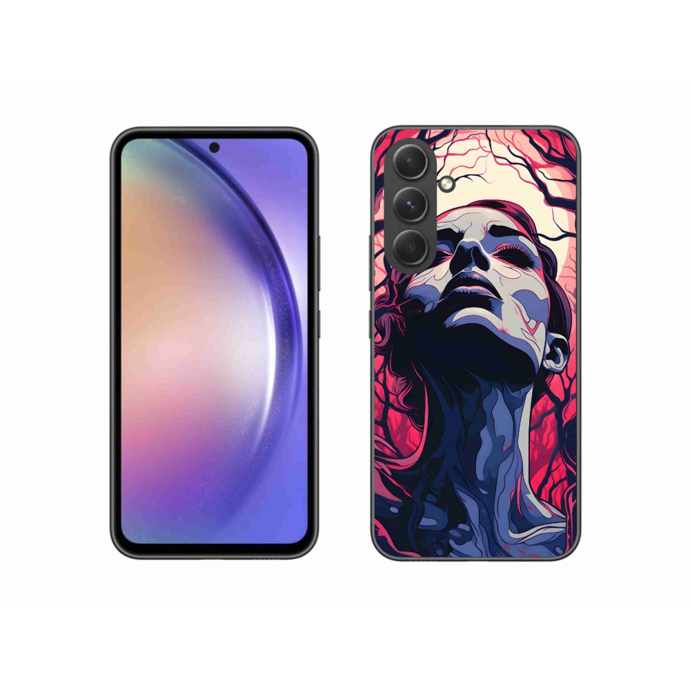 Gél borítás mmCase Samsung Galaxy A54 5G - absztrakt arc