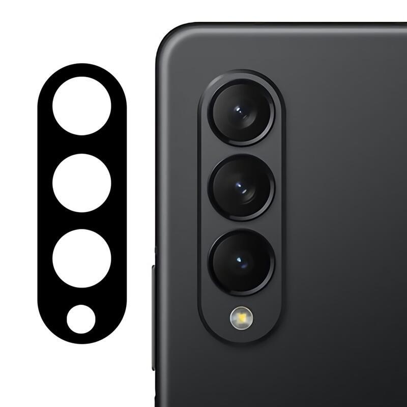Edzett üvegből készült kamera lencse a Samsung Galaxy Z Fold4 5G készülékhez - fekete