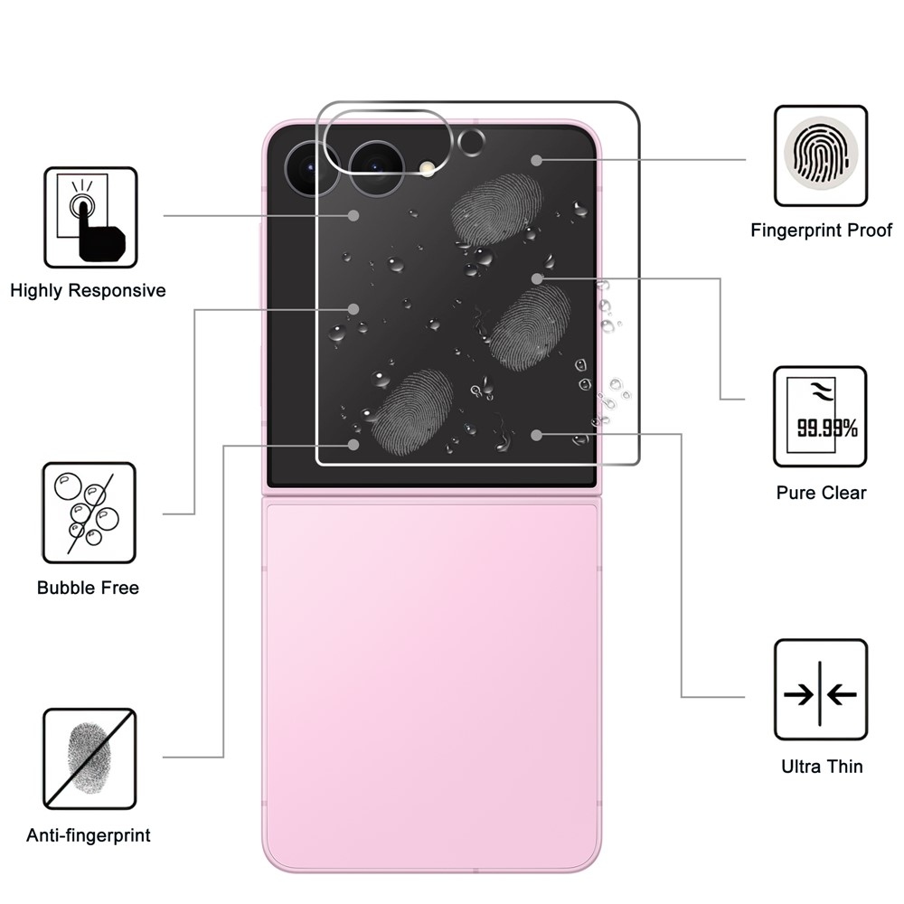 Edzett üveg a Samsung Galaxy Z Flip8 5G okostelefonhoz