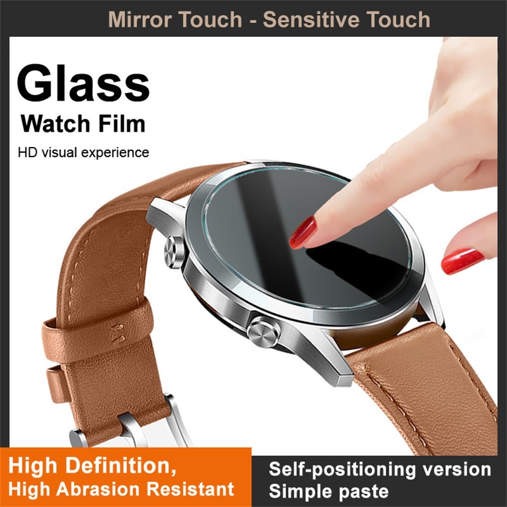 Edzett üveg a Samsung Galaxy Watch8 Classic 46 mm-es modellhez, rögzítőkerettel
