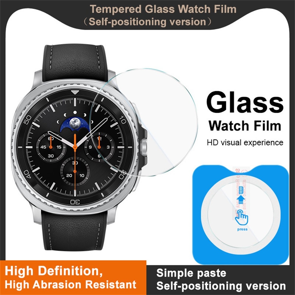 Edzett üveg a Samsung Galaxy Watch8 Classic 46 mm-es modellhez, rögzítőkerettel