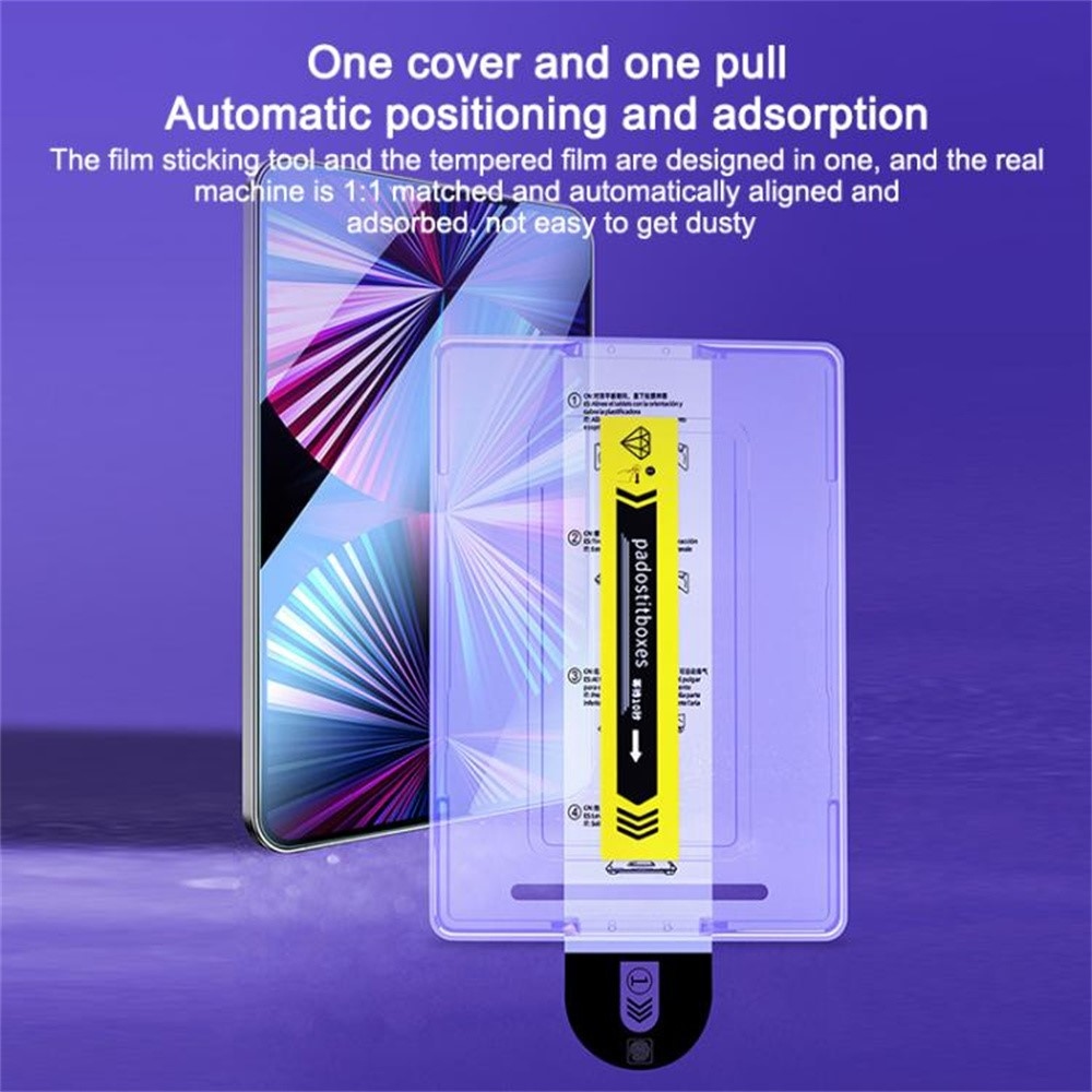 Edzett üveg iPad Air 11 (2024)/(2025)/(2026) iPad Air 11 (2024)/(2025)/(2026) készülékhez, applikációs kerettel