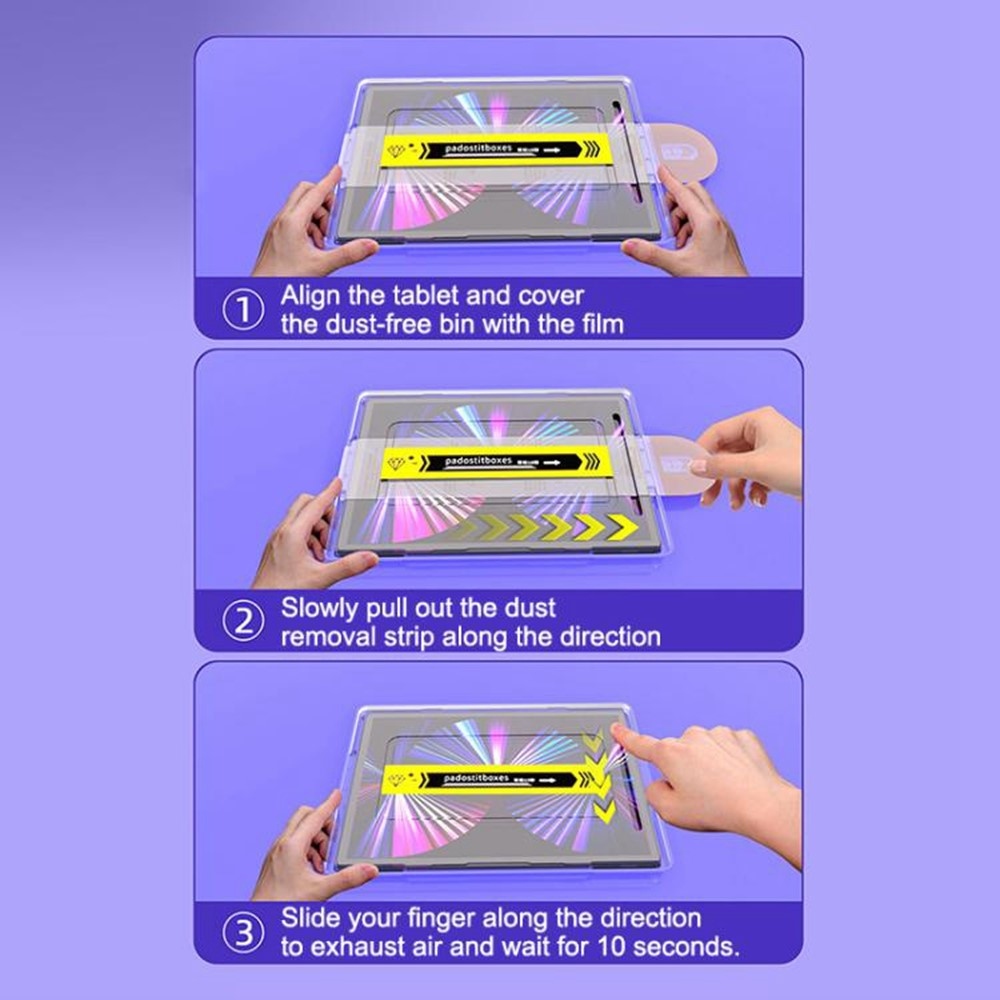 Edzett üveg iPad Pro 11 (2024)/(2025) iPad Pro 11 (2024)/(2025) készülékhez, applikációs kerettel