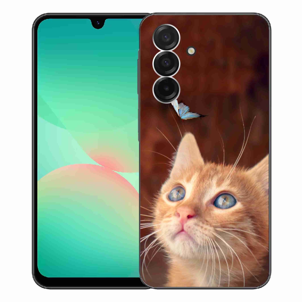 Gél borító mmCase Samsung Galaxy A26 5G - pillangó és cica - Samsung Galaxy A26 5G számára