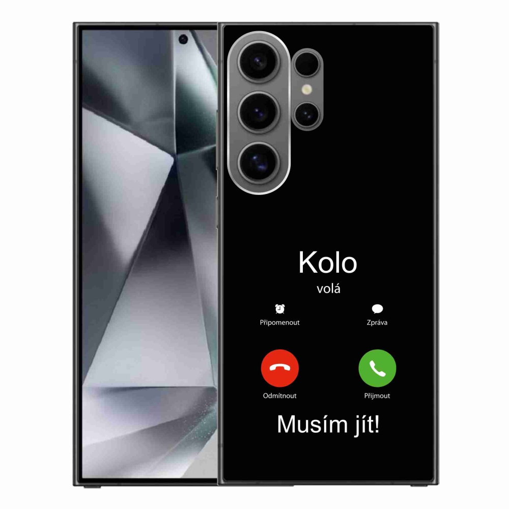 Gél borító mmCase Samsung Galaxy S24 Ultra - kerek hívások fekete háttérrel