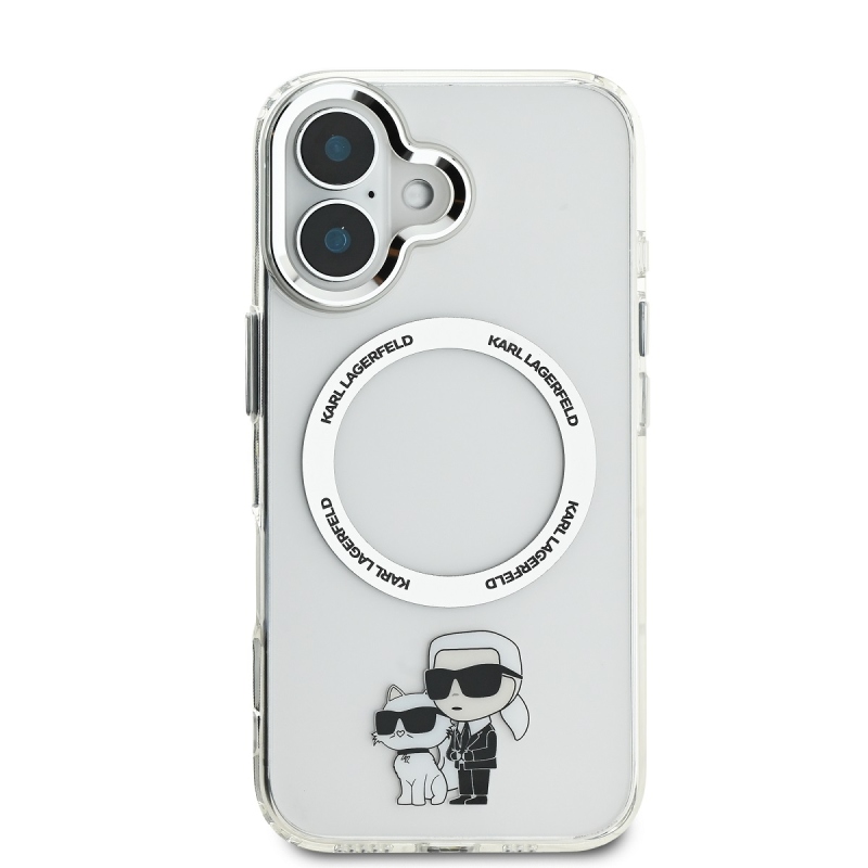 Karl Lagerfeld IML Karl és Choupette MagSafe MagSafe hátlap iPhone 16-hoz Átlátszó