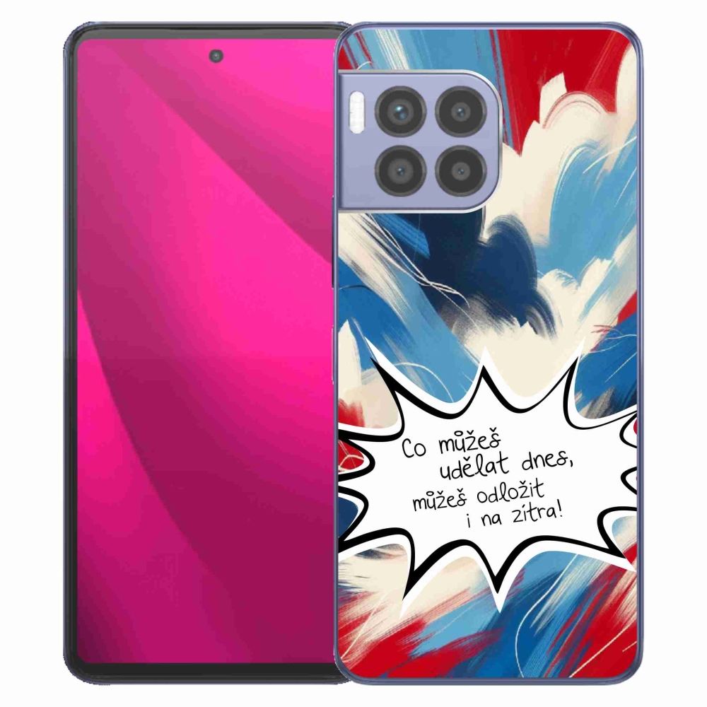 Gél borító mmCase a T-Mobile T Phone 2 Pro készülékhez - vicces szöveg 9 fehér háttér