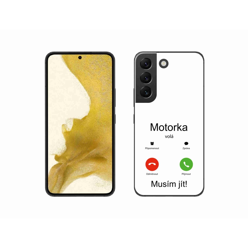 Gél borító mmCase Samsung Galaxy S22 5G - motoros hívások fehér háttérrel