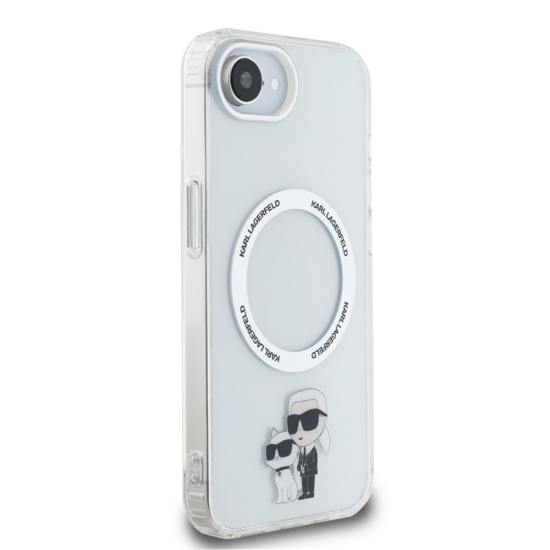 Karl Lagerfeld IML Karl és Choupette MagSafe MagSafe hátlap iPhone 16e-hez Átlátszó