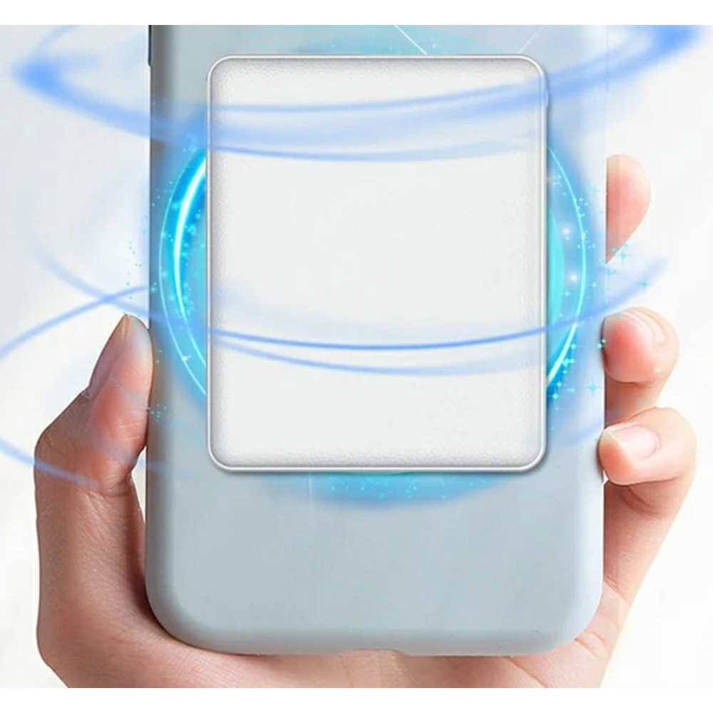 E42A Mágneses Külső Hordozható Akkumulátor 10000 mAh Vezeték Nélküli Töltéssel - Fekete