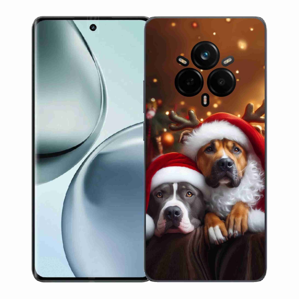 Gél borítás mmCase a Realme 14 Pro 5G számára - Karácsonyi kutyák