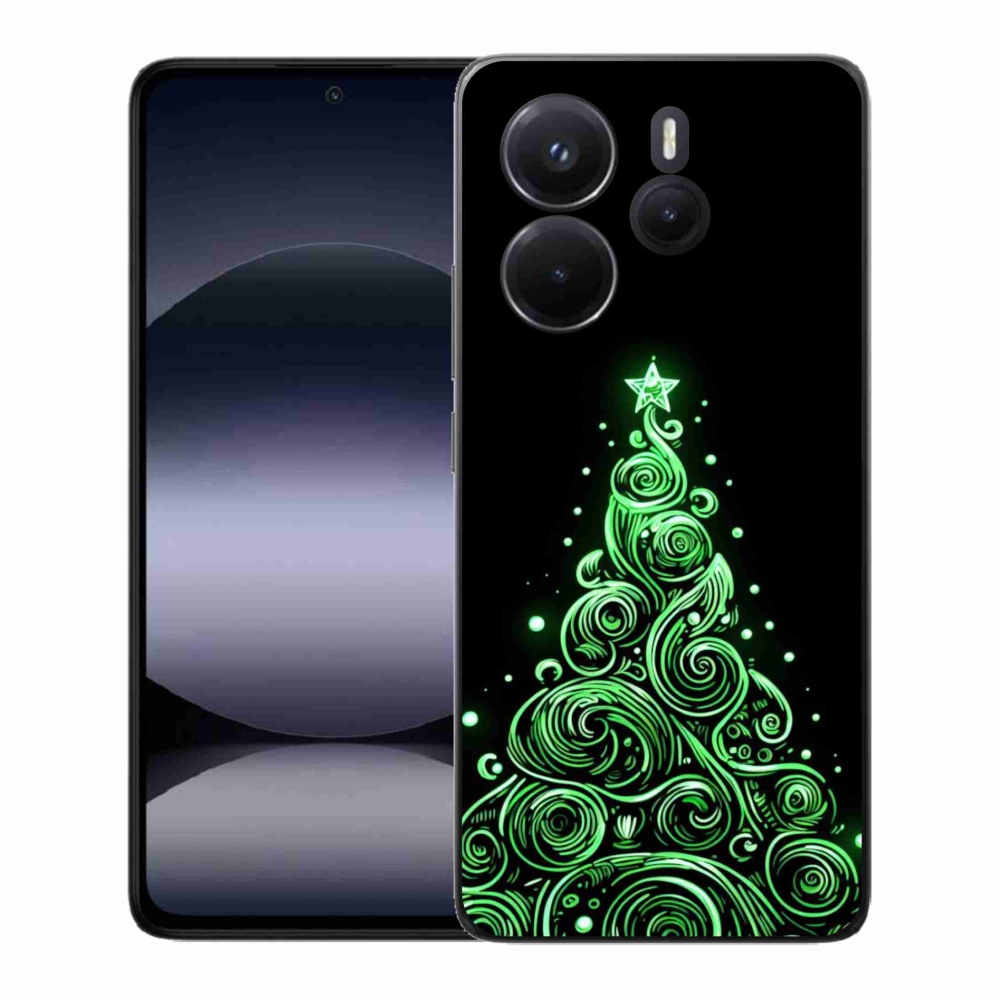 Gél borítás mmCase a Xiaomi Redmi Note 14-hez - neon karácsonyfa 3