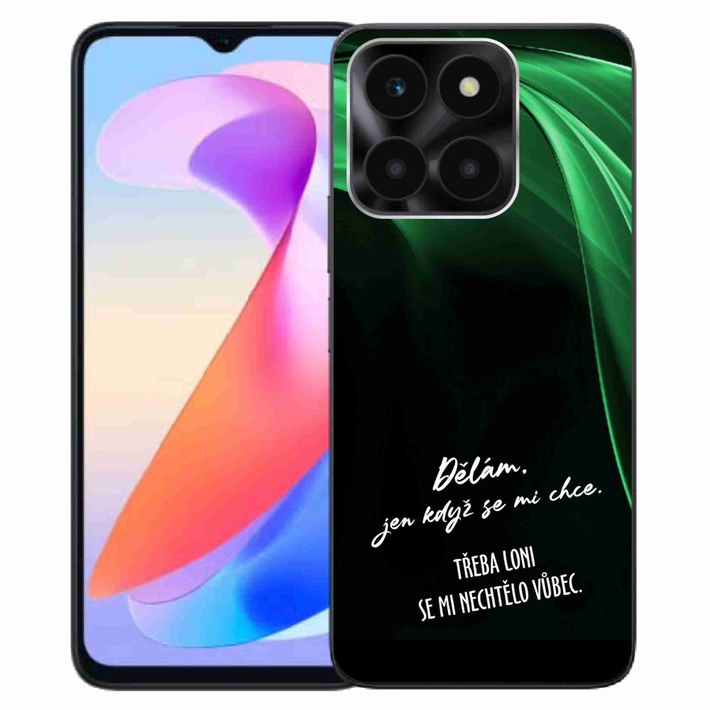 Gél borító mmCase a Honor X6a készülékhez - vicces szöveg 12 fekete háttér