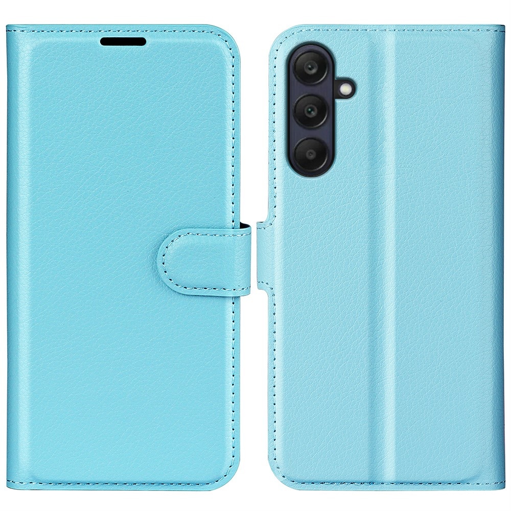 Litchi könyv tok Samsung Galaxy A26 5G - kék