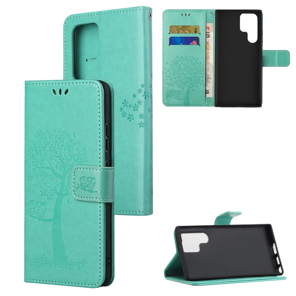 Fa könyv tok Samsung Galaxy S24 Ultra készülékhez - teal - teal