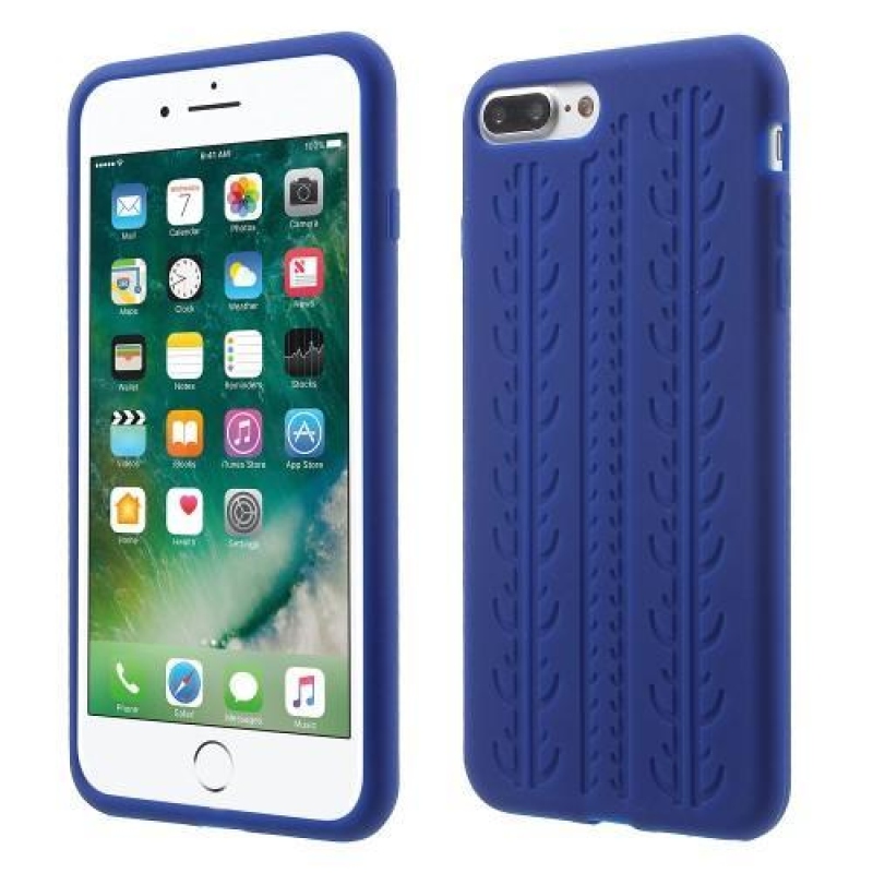Gél gumiabroncs tok iPhone 8 Plus és iPhone 7 Plus készülékhez - kék