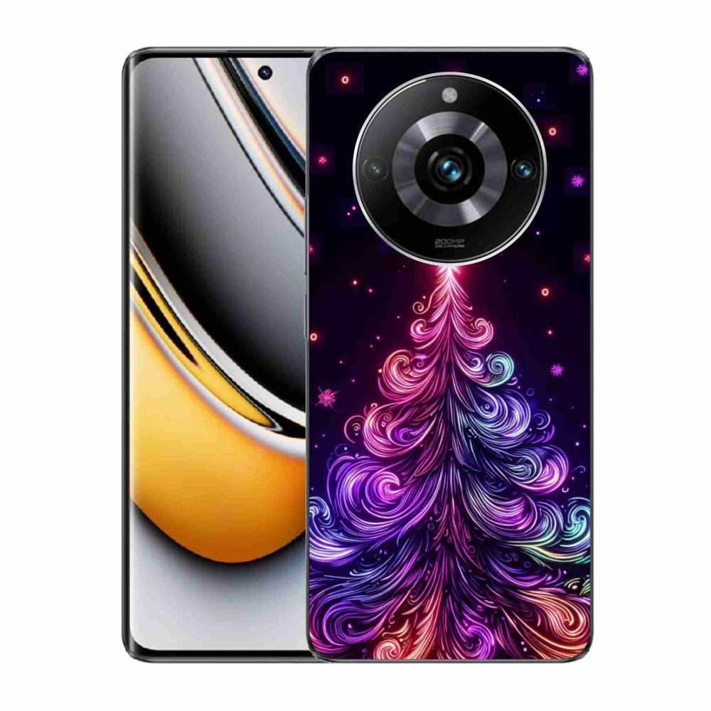 Gél borítás mmCase a Realme 11 Pro/11 Pro+ készülékhez - neon karácsonyfa 1