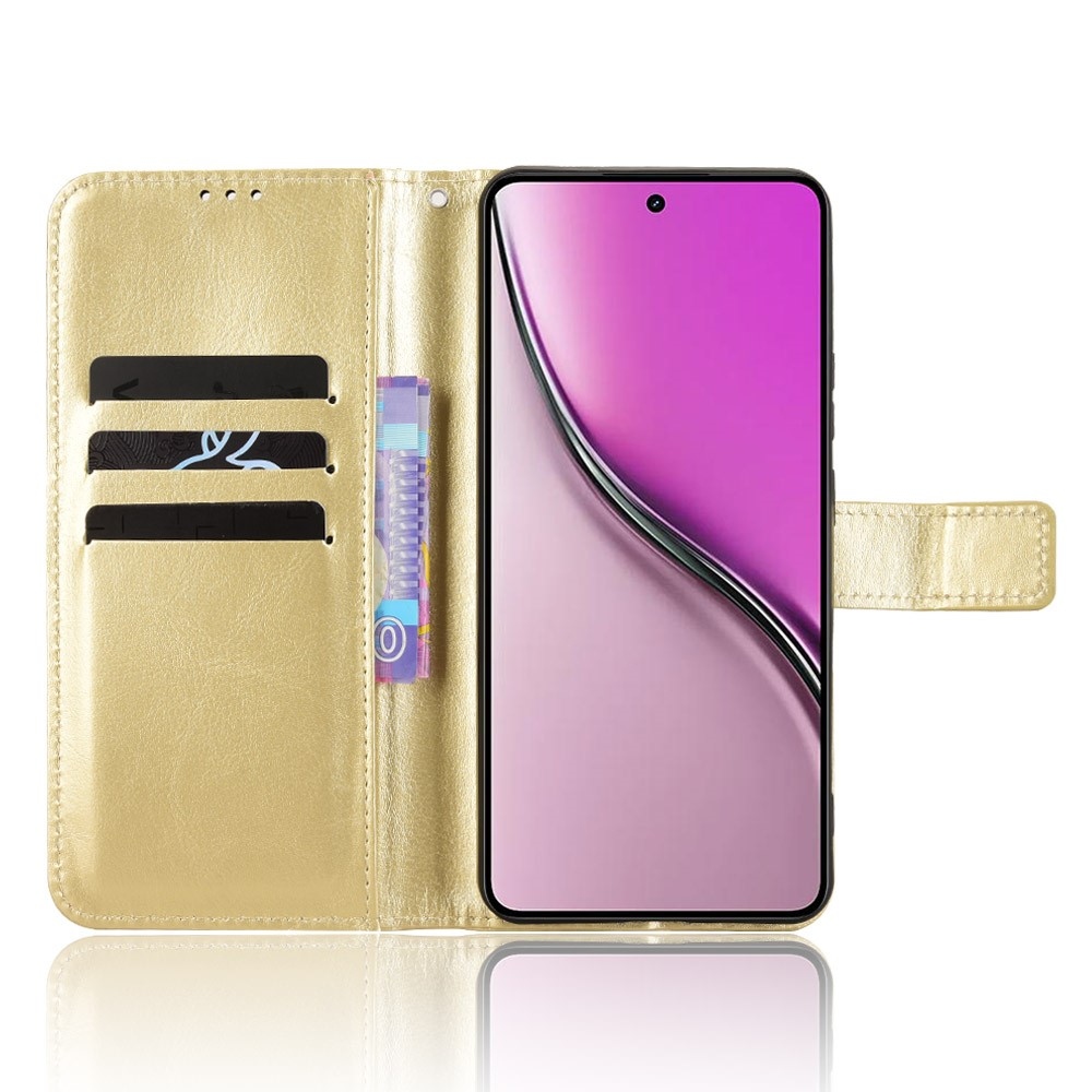 Őrült könyvtáska a Realme 14 5G-hez - arany színben