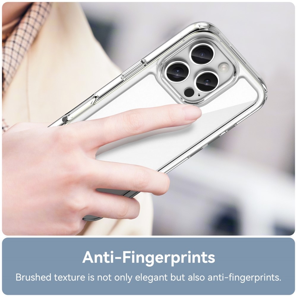 Gél tok fix hátlappal iPhone 16 Pro készülékhez - átlátszó