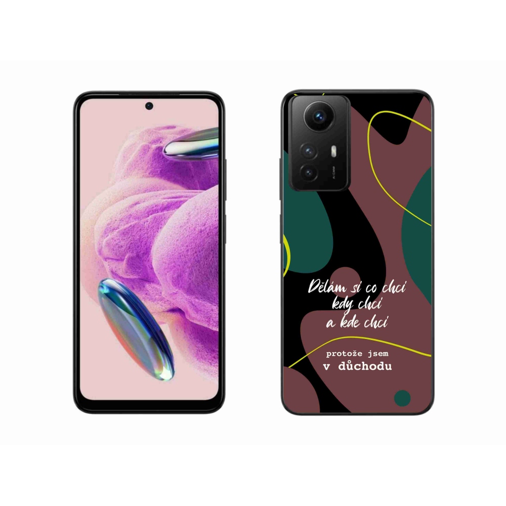 Gél borító mmCase a Xiaomi Redmi Note 12S-hez - vicces szöveg 10 fekete háttérrel