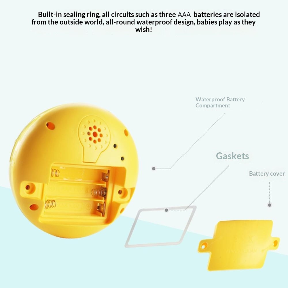 Gyermek világító kádas szökőkút automatikus érzékelővel - sárga