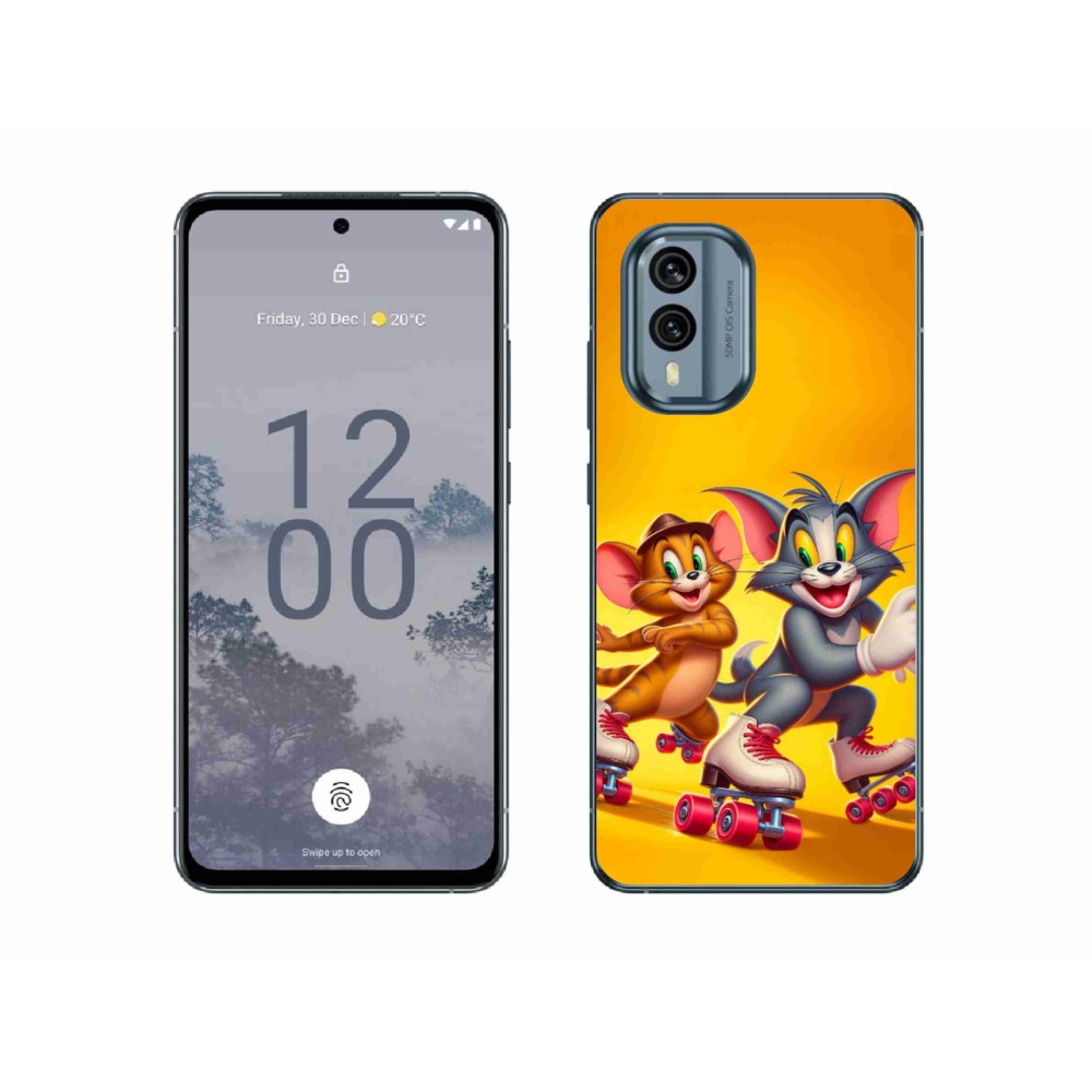 Zselés borítás mmCase a Nokia X30 5G készülékhez - tom and jerry
