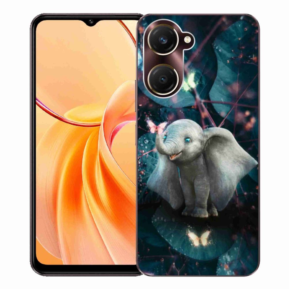 Gél borító mmCase a Vivo Y28s 5G-hez - aranyos elefánt