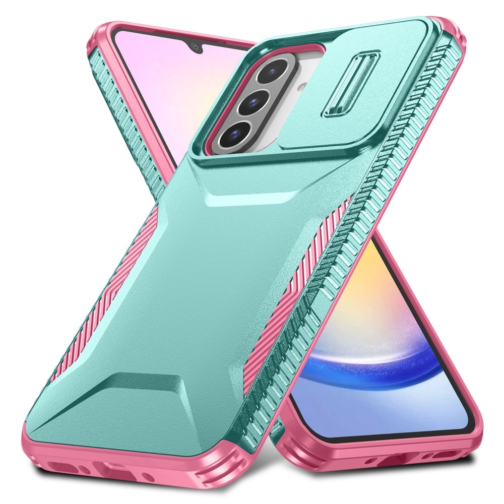 Csúszik tartós borító Samsung Galaxy A26 5G készülékhez - teal/pink