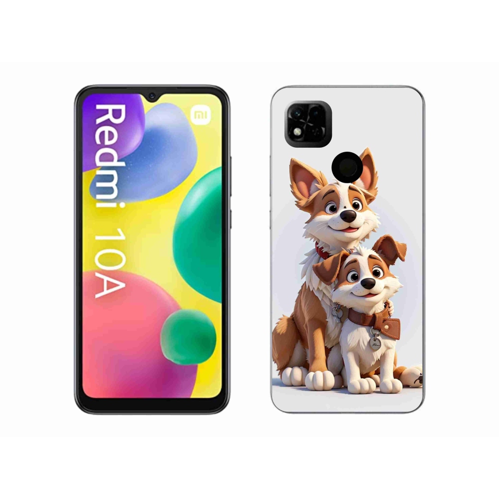 Gél borító mmCase a Xiaomi Redmi 10A számára - rajzoló kutyák