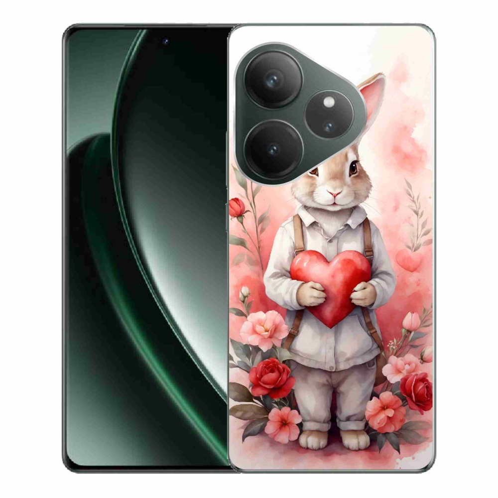 Zselés borítás mmCase a Realme GT 6 5G/GT 6T 5G - nyúl szívvel