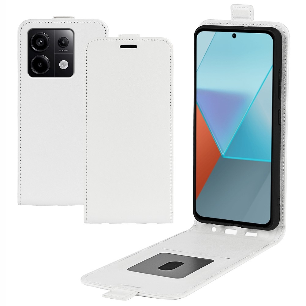 Függőleges flip tok Xiaomi Redmi Note 13 Pro 5G/Poco X6 5G számára - fehér
