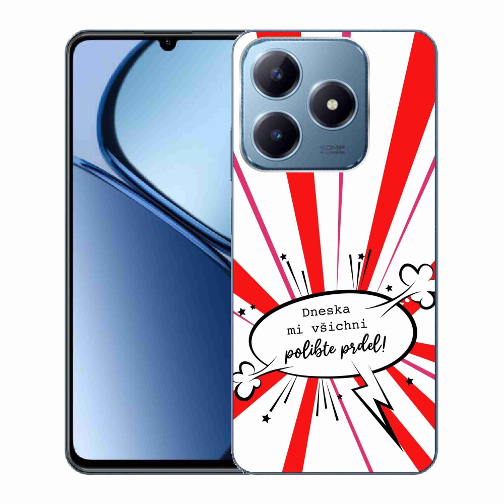 Gél borító mmCase a Realme C63 készülékhez - vicces szöveg 15 fehér háttér