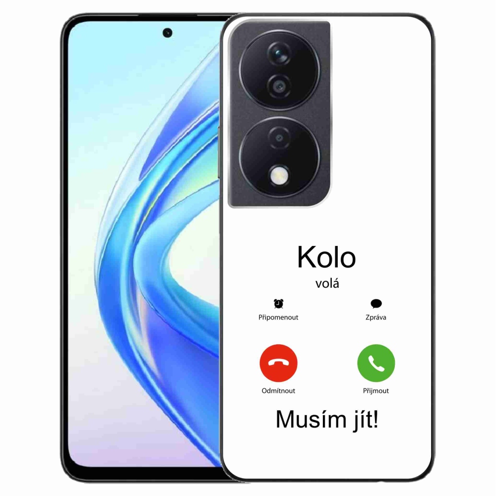 Gél borító mmCase a Honor X7b/Honor 90 Smart - a kerék hívja fehér háttérrel