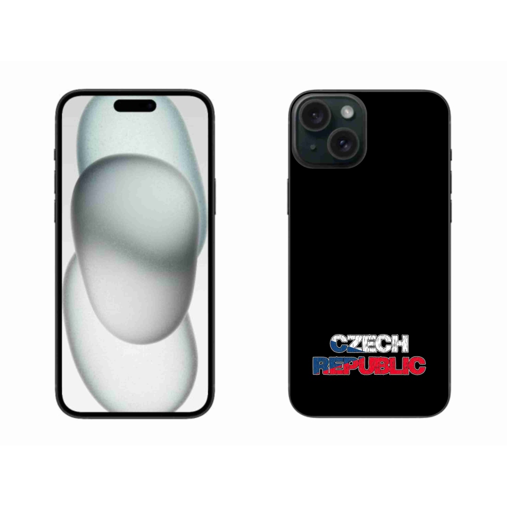 Zselés borítás mmCase iPhone 15 Plus készülékhez - Csehország fekete háttér