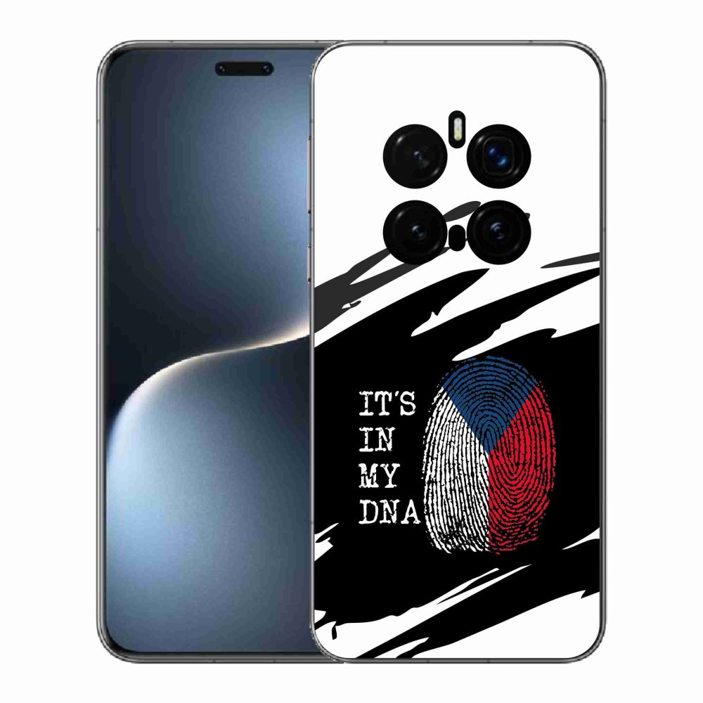 Gél borító mmCase a Honor Magic 7 Pro 5G - zászlós ujjlenyomat fekete és fehér háttérrel