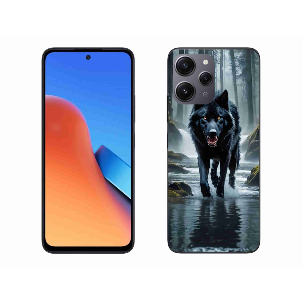 Gél borítás mmCase a Xiaomi Redmi 12-hez - fekete farkas